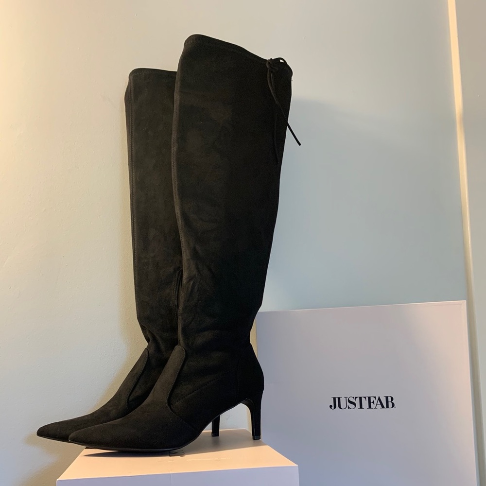 JustFab Alyssandra Over-the-Knee Heeled Boot Sz9